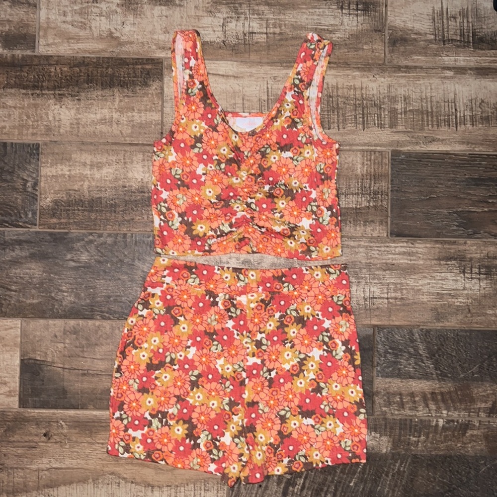 Collie floral Co-ord set- shorts and tank